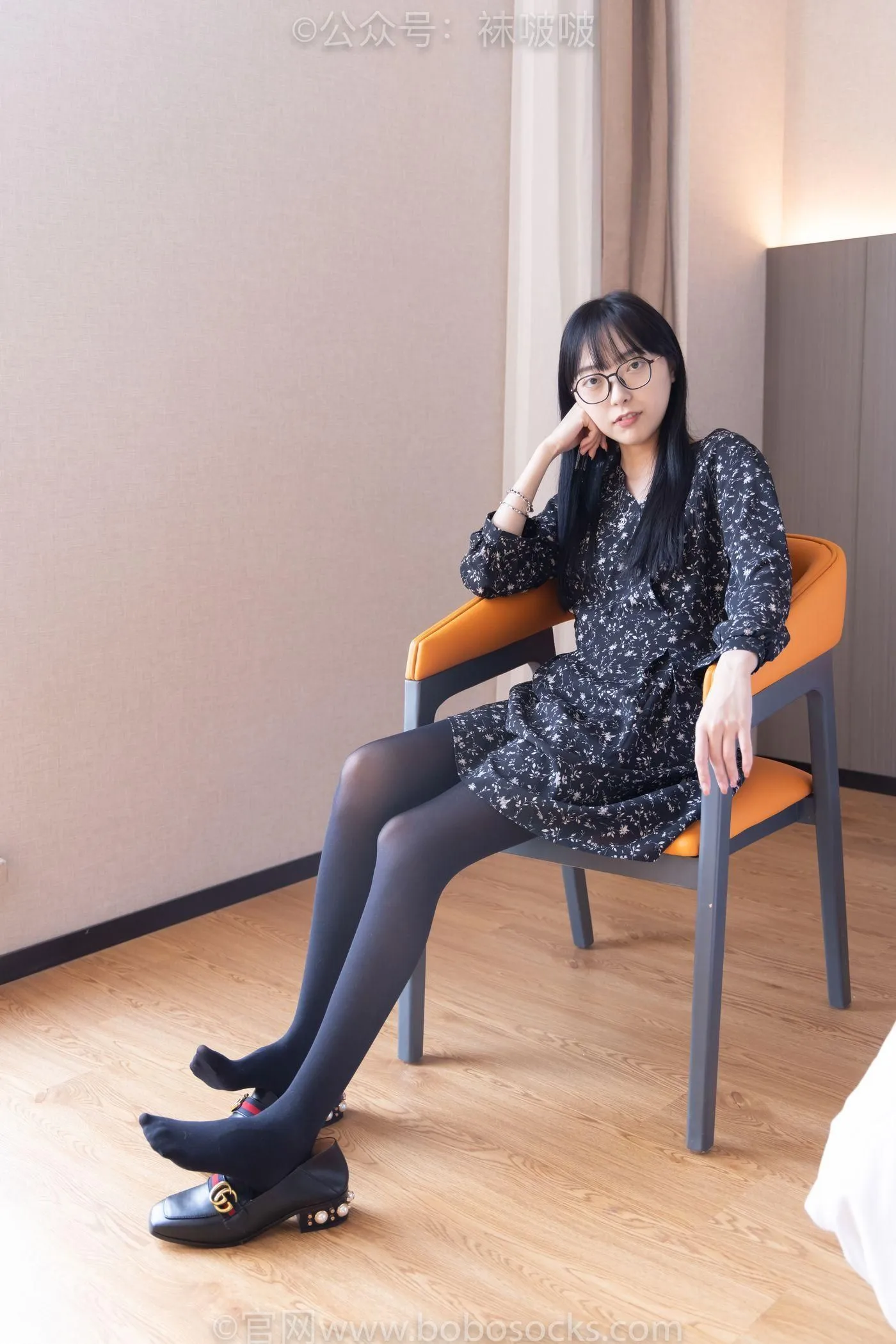 [BoBoSocks袜啵啵]NO.064 稚予-平底鞋、厚黑丝 [137P]插图9